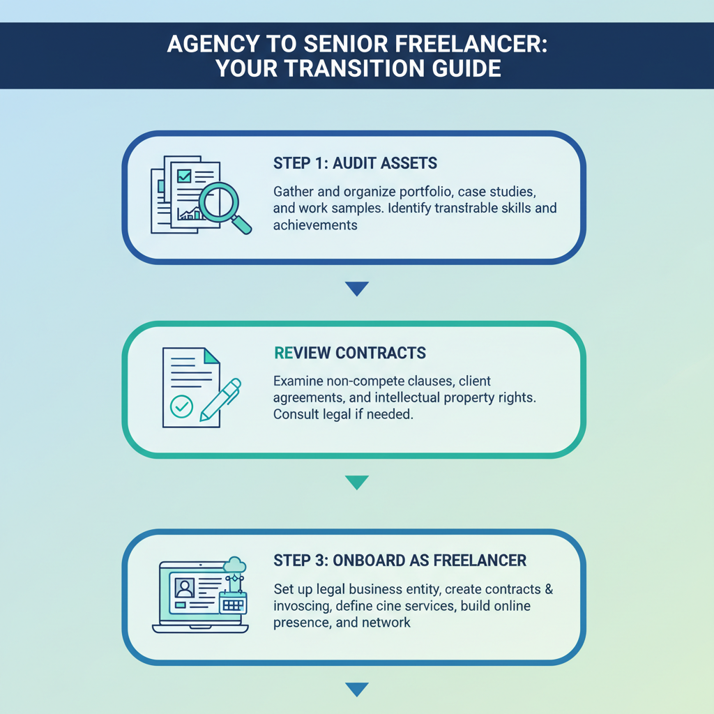 A step-by-step guide for transitioning from an agency to a freelancer.